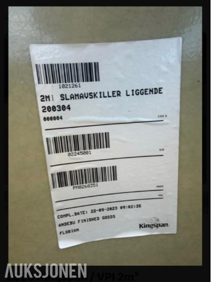 2024 Kingspan / VPI 2m Slamavskiller i glassfiber NY