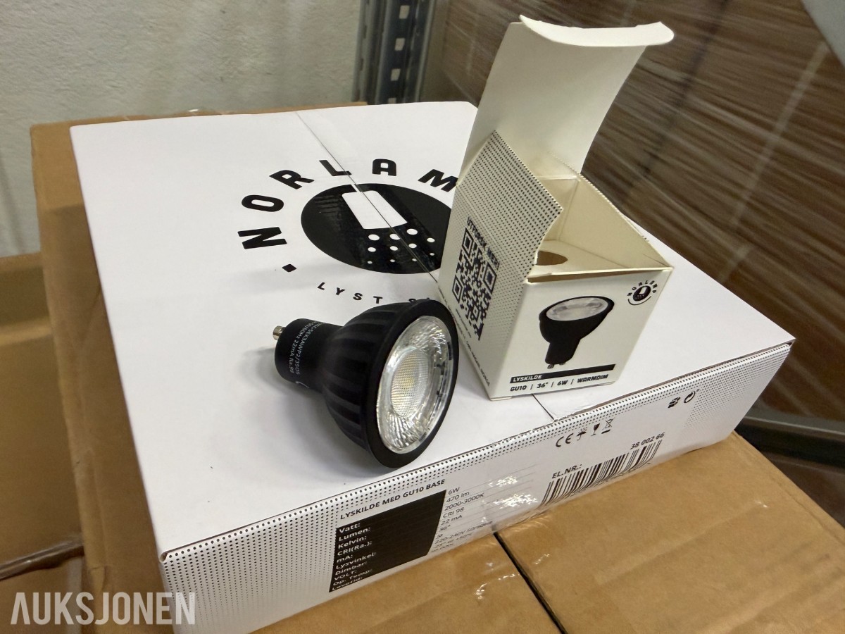 811 stk Norlam GU10 LED 6W – dimbar – varmhvit