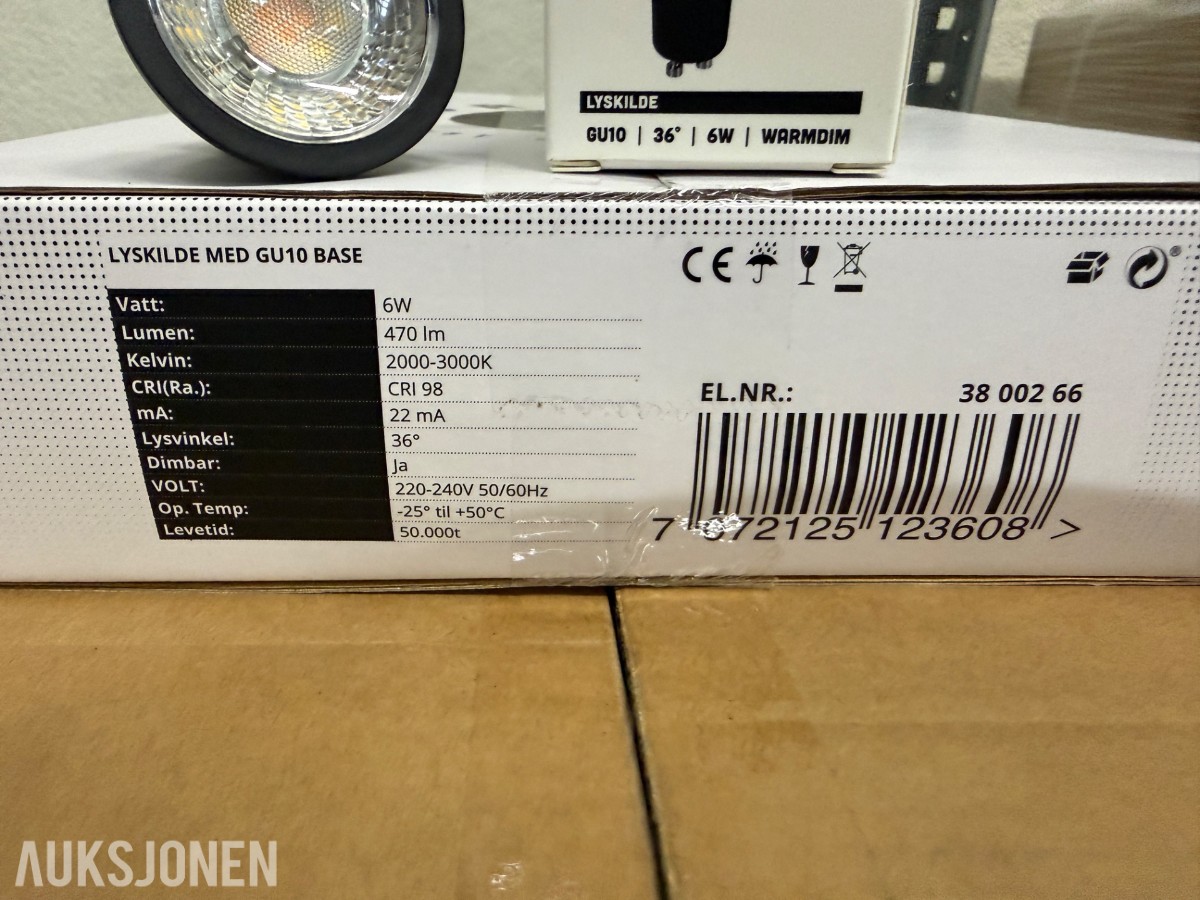 811 stk Norlam GU10 LED 6W – dimbar – varmhvit