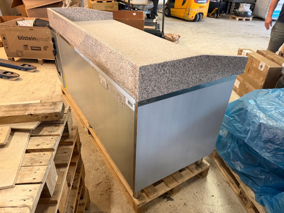 PZH3600TN Pizzakjølebenk – 3 dører – granittplate – 580 liter
