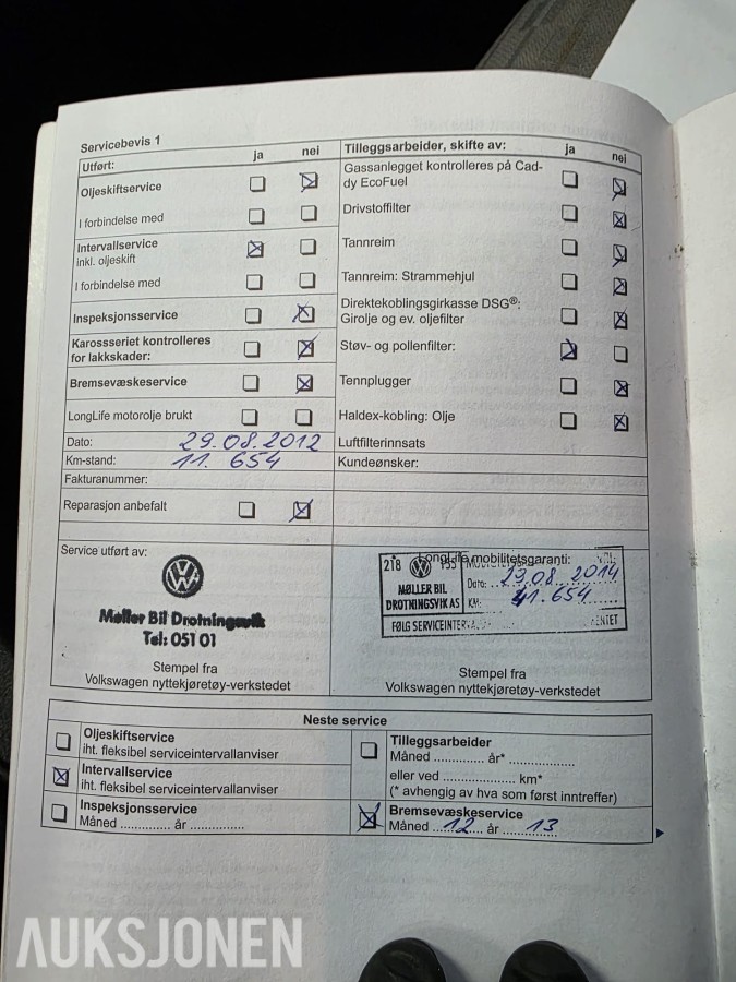 2011 VOLKSWAGEN CADDY MAXI 1.6 TDI HENGERFESTE NORSK BIL