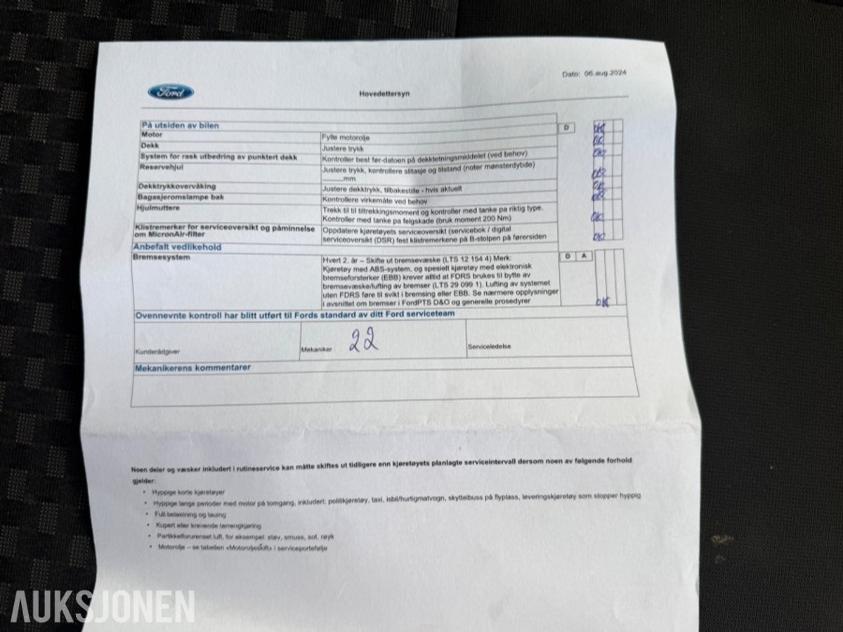 2020 FORD TRANSIT 2.0 185 AUTOMAT SKAP BAKLØFTER WEBASTO CRUISE KAMERA