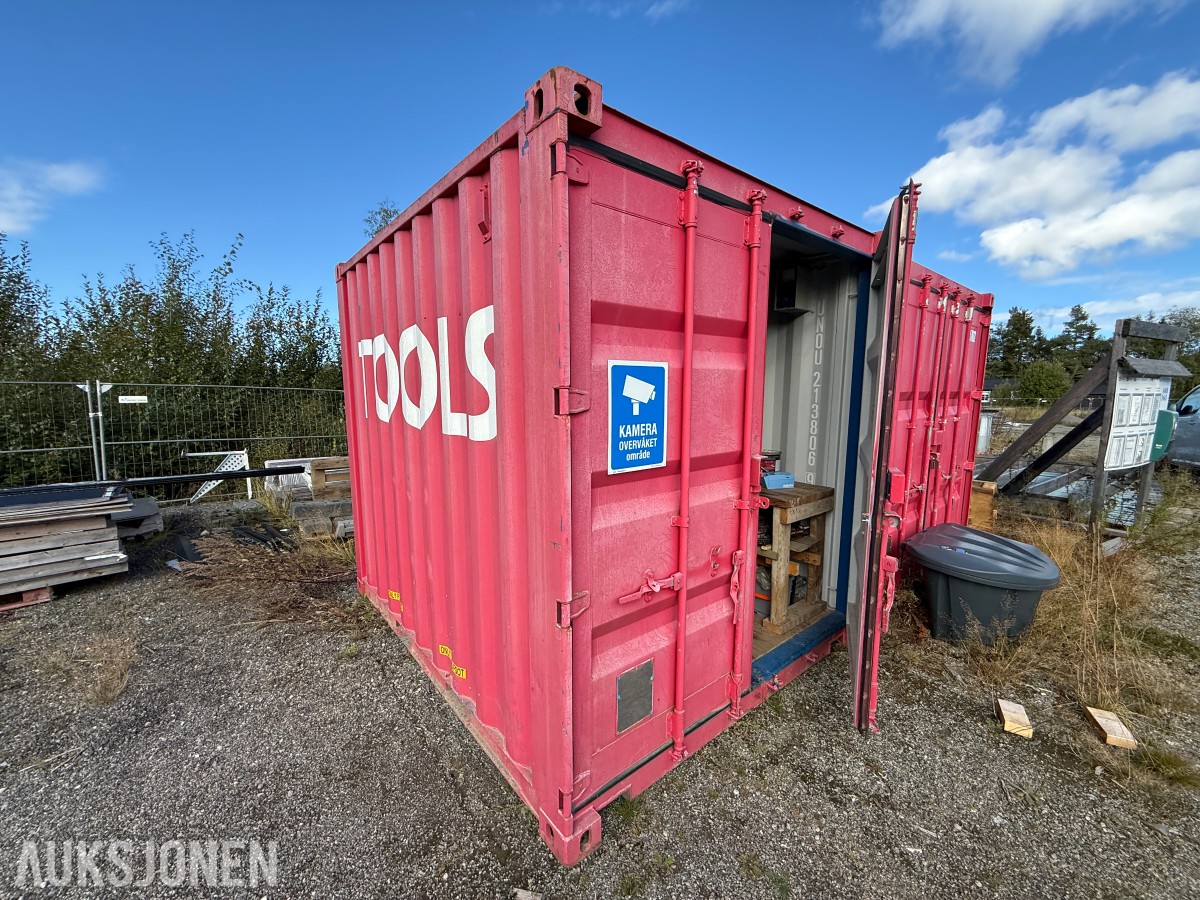 10-fots lager-/verkstedcontainer med elektrisk anlegg – 2015