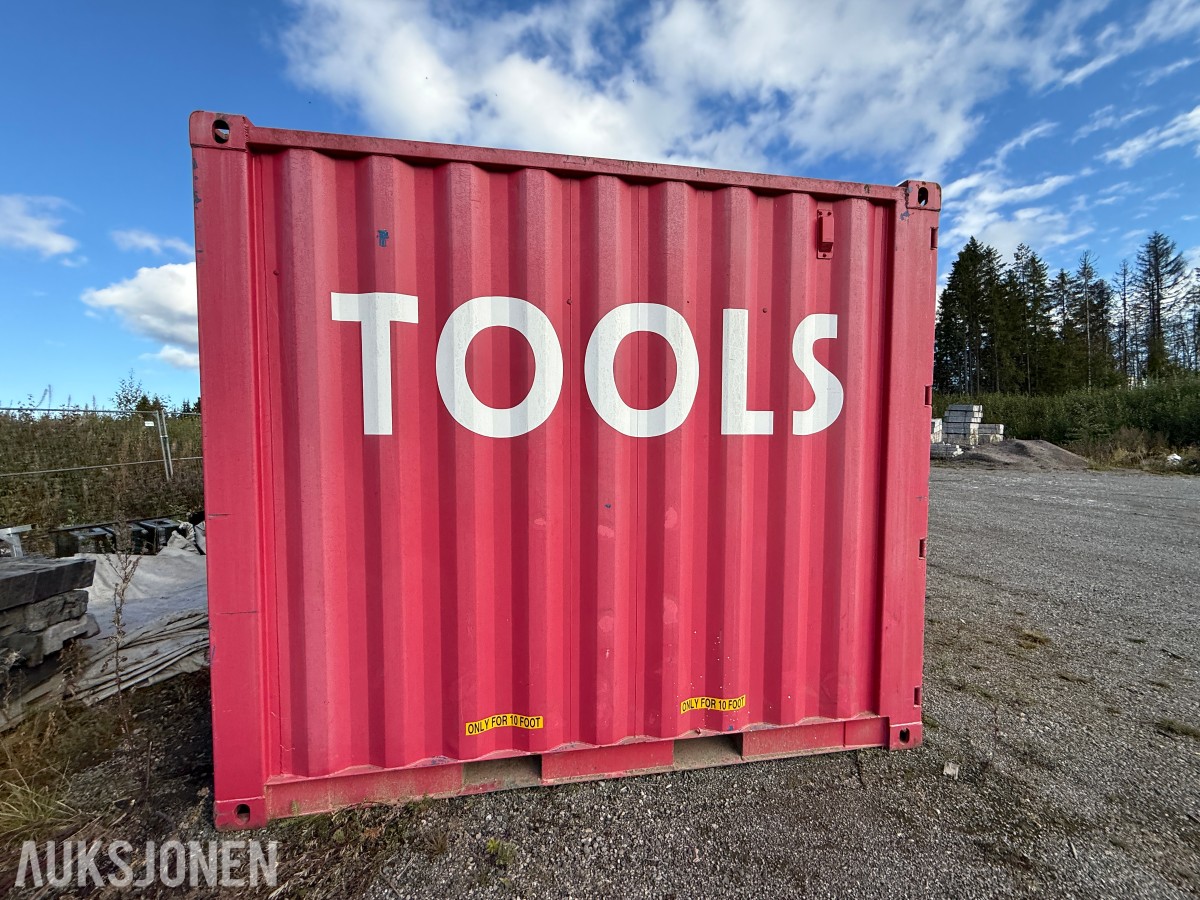 10-fots lager-/verkstedcontainer med elektrisk anlegg – 2015