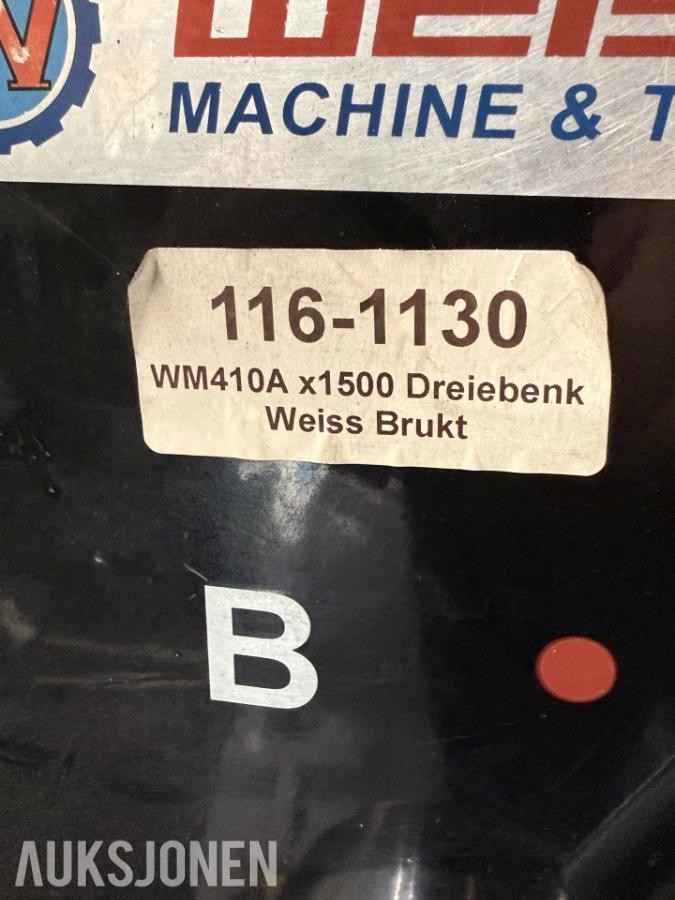 Weiss WM410A x 1500 dreiebenk