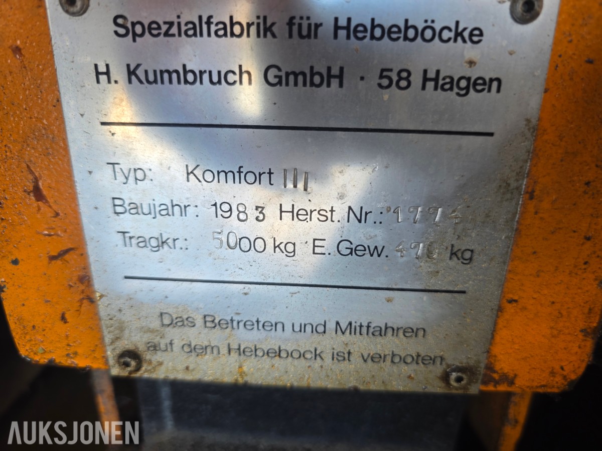 1983 Kumbruch løftebukker komfort III 4 STK