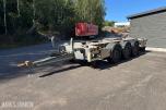 2016 HFR 3 axle centralax trailer, 3-akslet containerhenger, luftfjæring