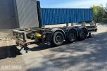 2016 HFR 3 axle centralax trailer, 3-akslet containerhenger, luftfjæring