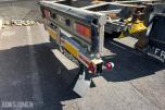 2016 HFR 3 axle centralax trailer, 3-akslet containerhenger, luftfjæring