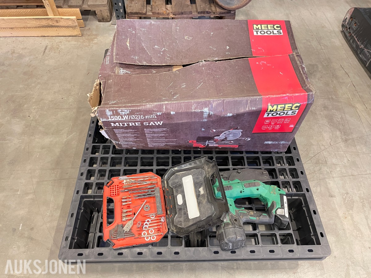 123456 Meec Tools/Hikoki Bordsag og Spikerpistol