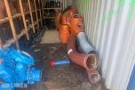20 fots container med diverse overskuddsmateriell fra kommunalt V/A-anlegg.