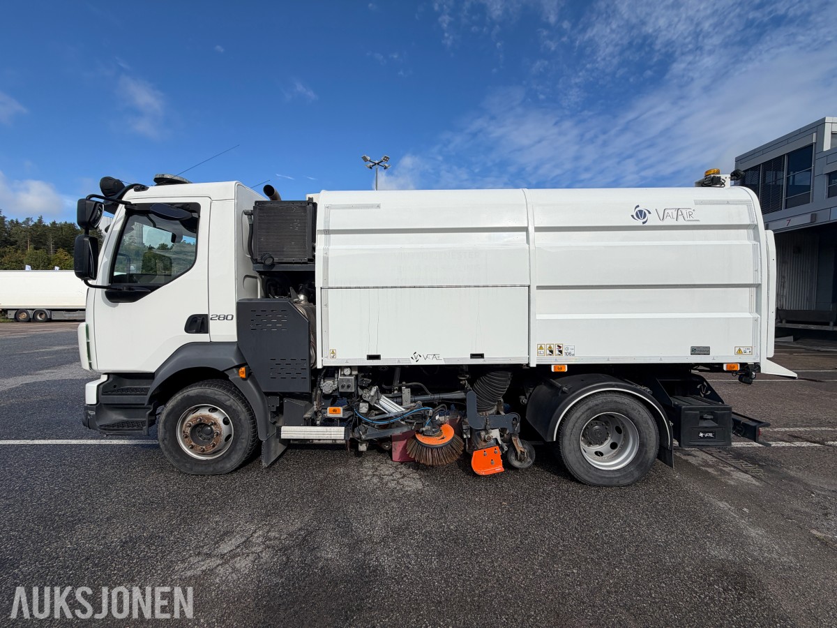 2018 Volvo FL 280 4x2 feiebil - 6 m³ påbygg - 69 250 km - Euro 6T - to sidekoster