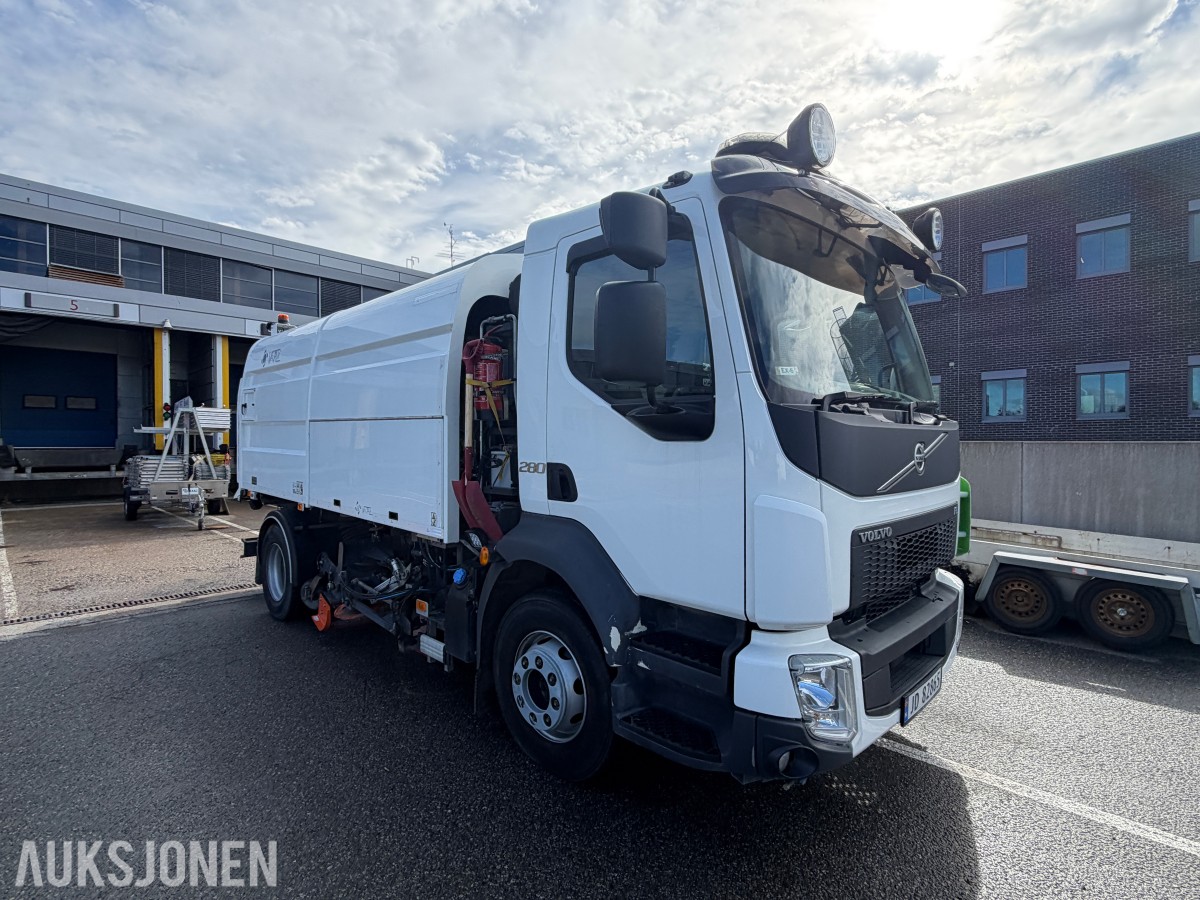 2018 Volvo FL 280 4x2 feiebil - 6 m³ påbygg - 69 250 km - Euro 6T - to sidekoster
