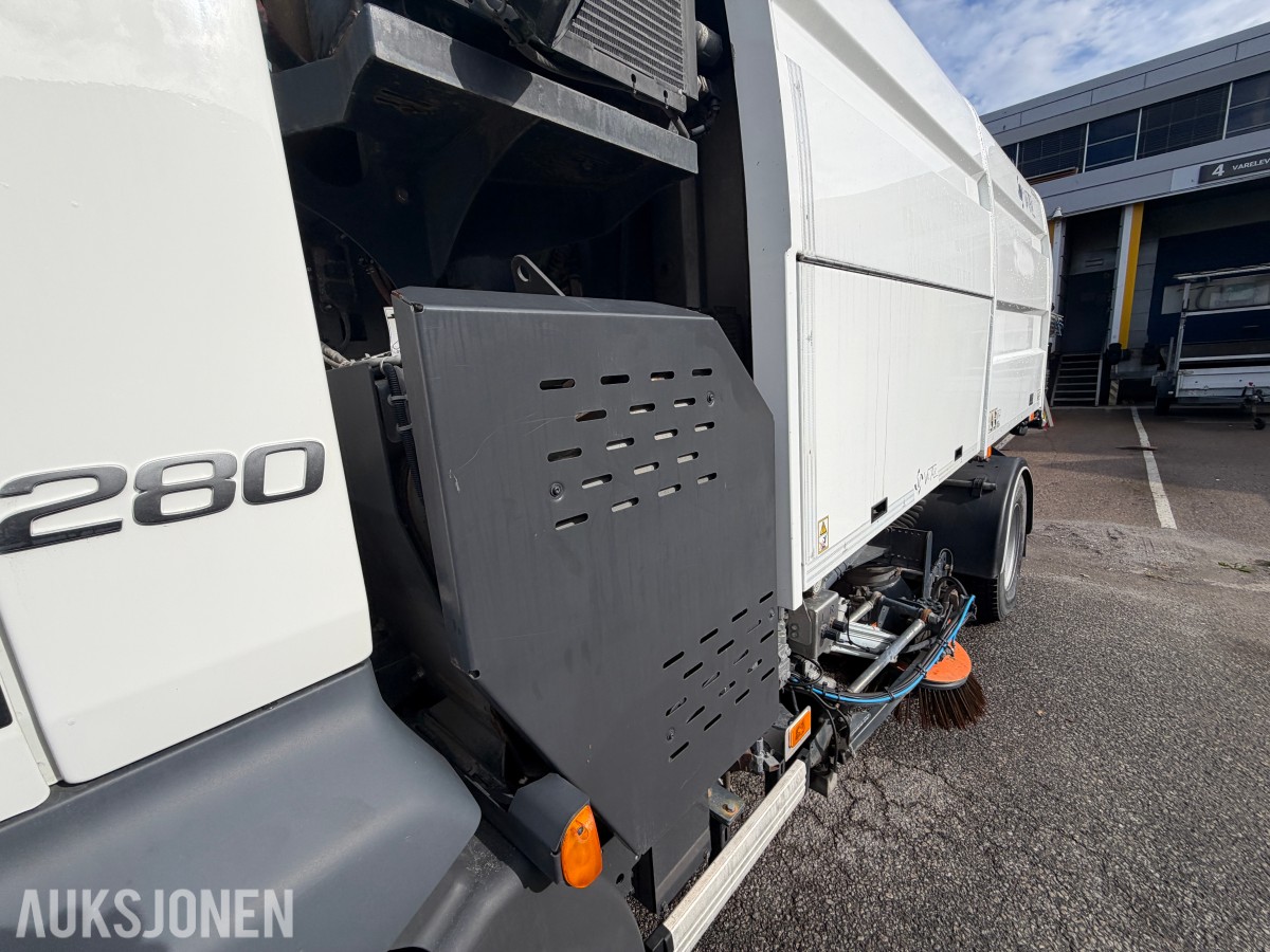 2018 Volvo FL 280 4x2 feiebil - 6 m³ påbygg - 69 250 km - Euro 6T - to sidekoster