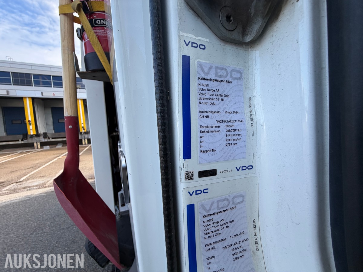 2018 Volvo FL 280 4x2 feiebil - 6 m³ påbygg - 69 250 km - Euro 6T - to sidekoster