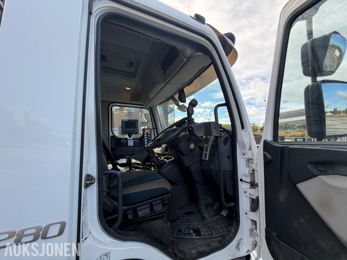 2018 Volvo FL 280 4x2 feiebil - 6 m³ påbygg - 69 250 km - Euro 6T - to sidekoster