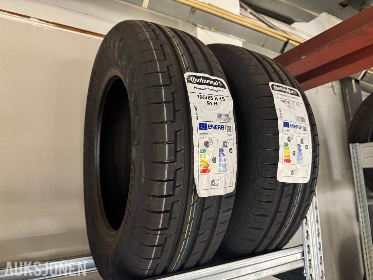 NYTT - 2 Stk. Continental PremiumContact 6 195/65 R15 Sommerdekk