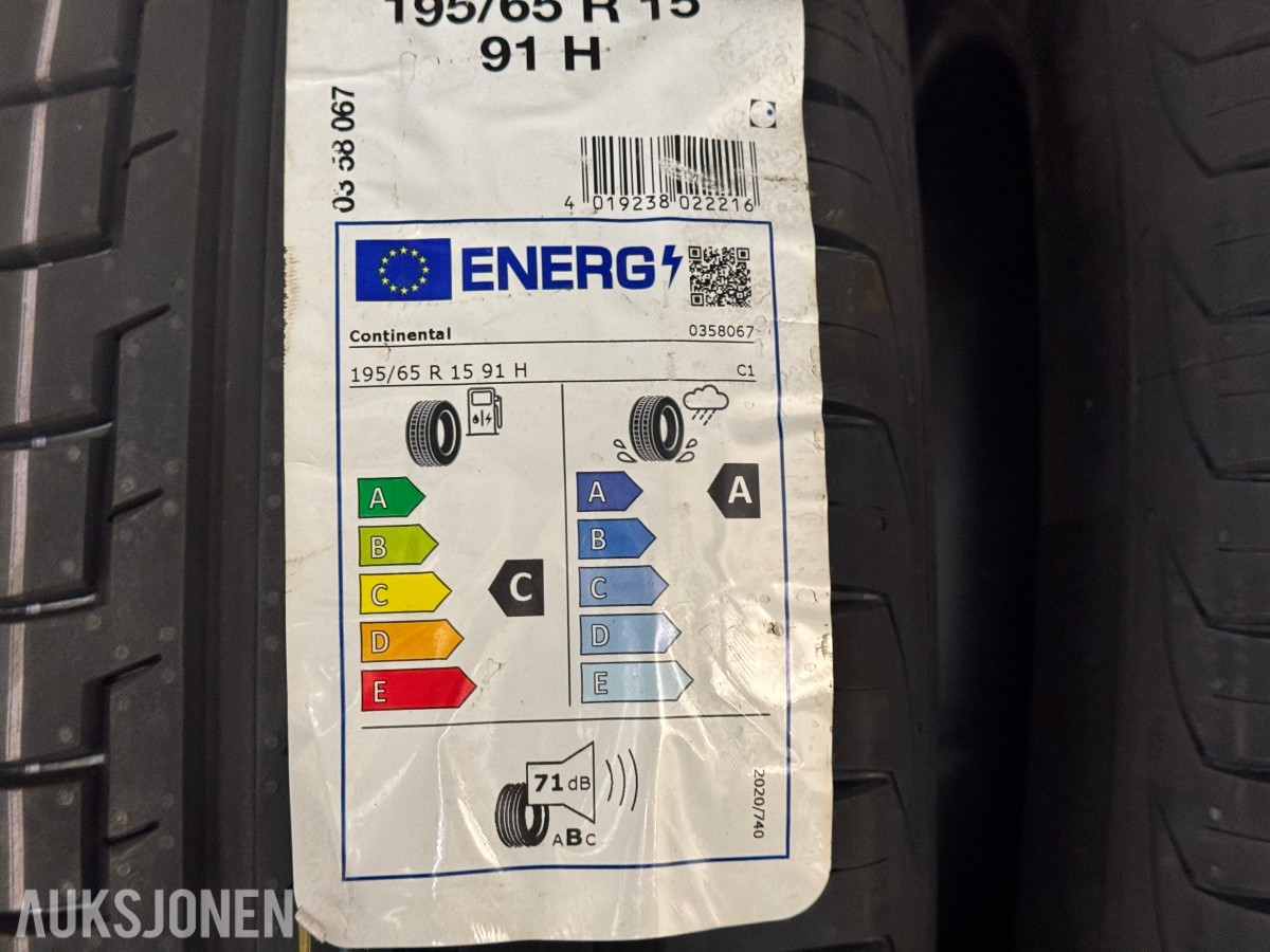 NYTT - 2 Stk. Continental PremiumContact 6 195/65 R15 Sommerdekk