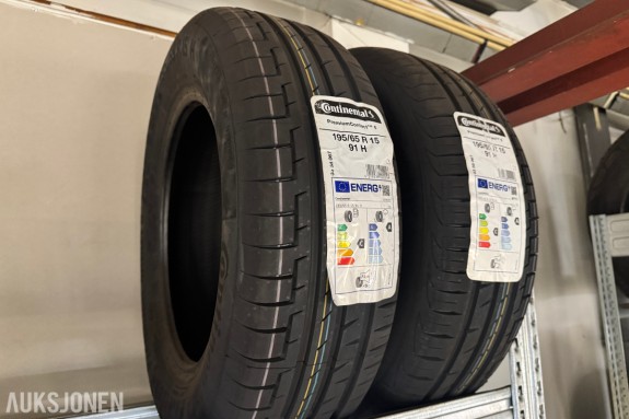 NYTT - 2 Stk. Continental PremiumContact 6 195/65 R15 Sommerdekk