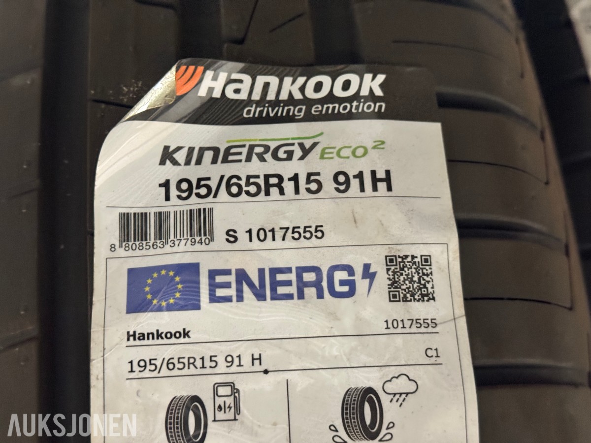 NYTT - 2 Stk. Hankook Kinergy Eco2 195/65 R15 Sommerdekk