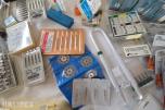 Stort parti dentalbor, endodontiske instrumenter og tannlegeutstyr