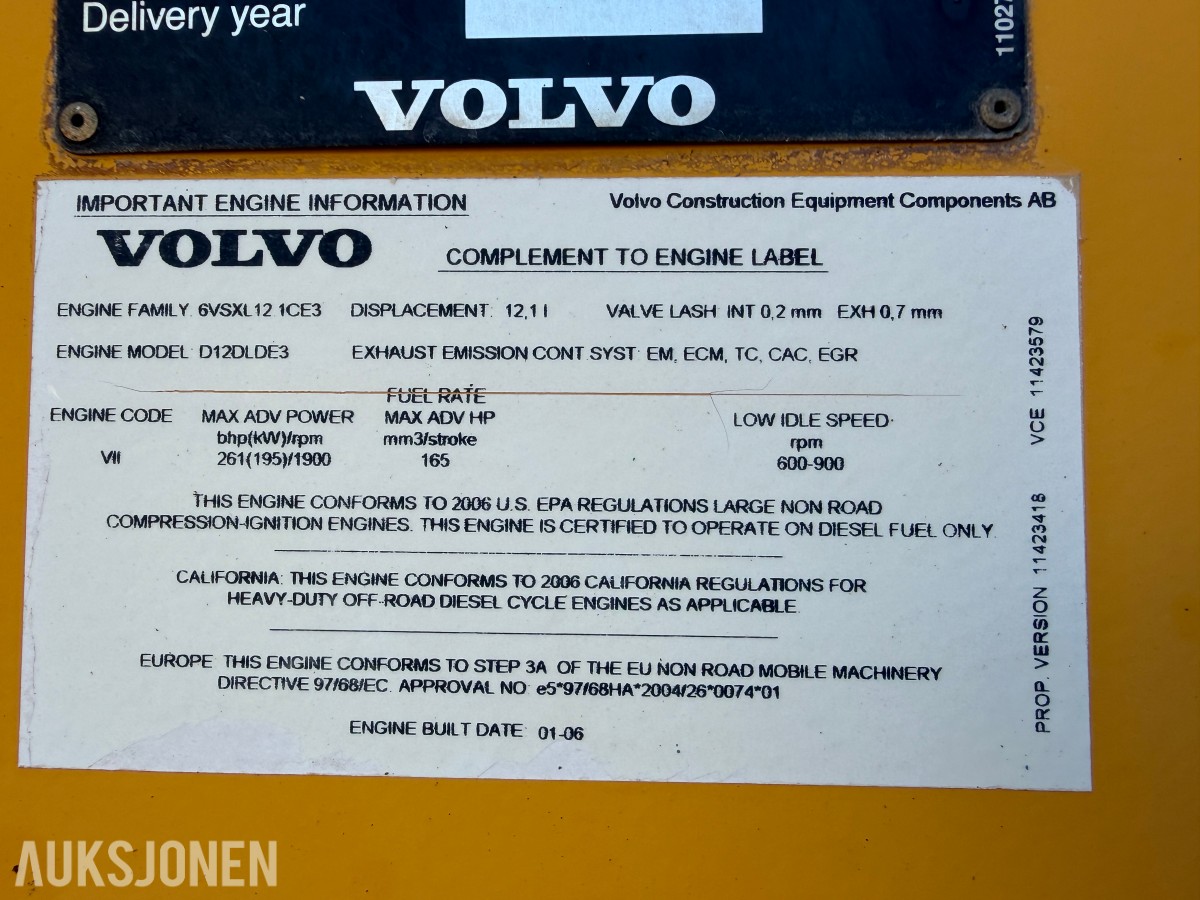 2006 Volvo L150E hjullaster – Sertifisert - 40 891 timer – Tamtron vekt – ryggekamera – hurtigfeste