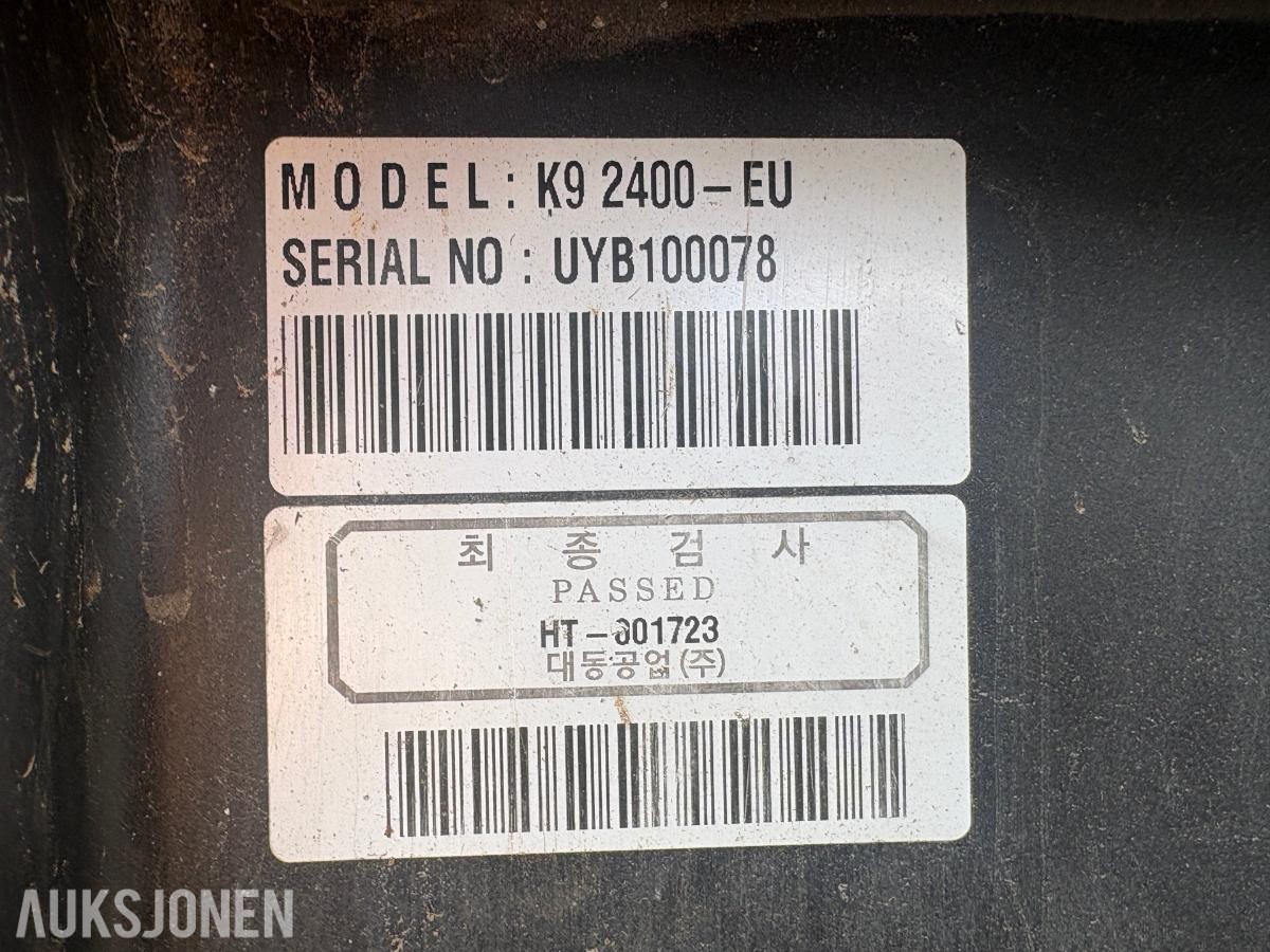 2019 Kioti K9 bruks UTV – 2019 – 315 timer – 4x4 diesel