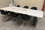 Møtebord Whiteboard 300cm lengde m/6 Stoler