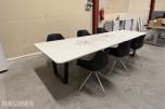Møtebord Whiteboard 300cm lengde m/6 Stoler