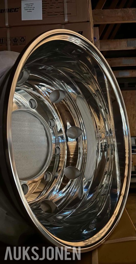4 stk. C-Rims aluminiumsfelger 7.50x19.5 – ubrukte – polert