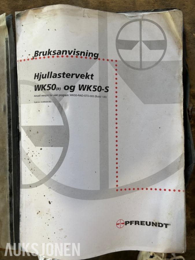 Pfreundt WK50-S hjullastervekt med veiecelle og kabler