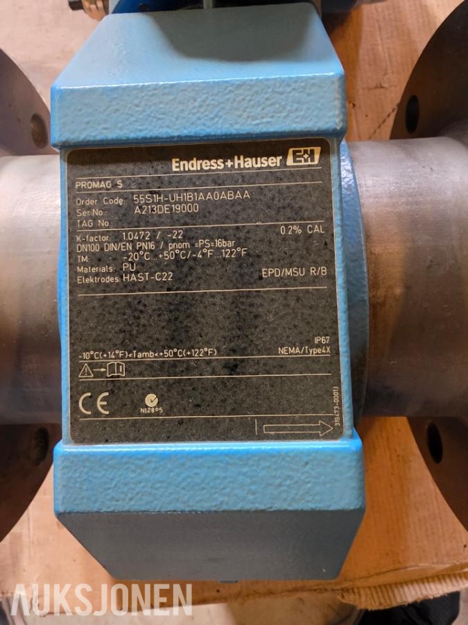 2012 Endress + Hauser Promag 55 S Væskestrømningsmåler