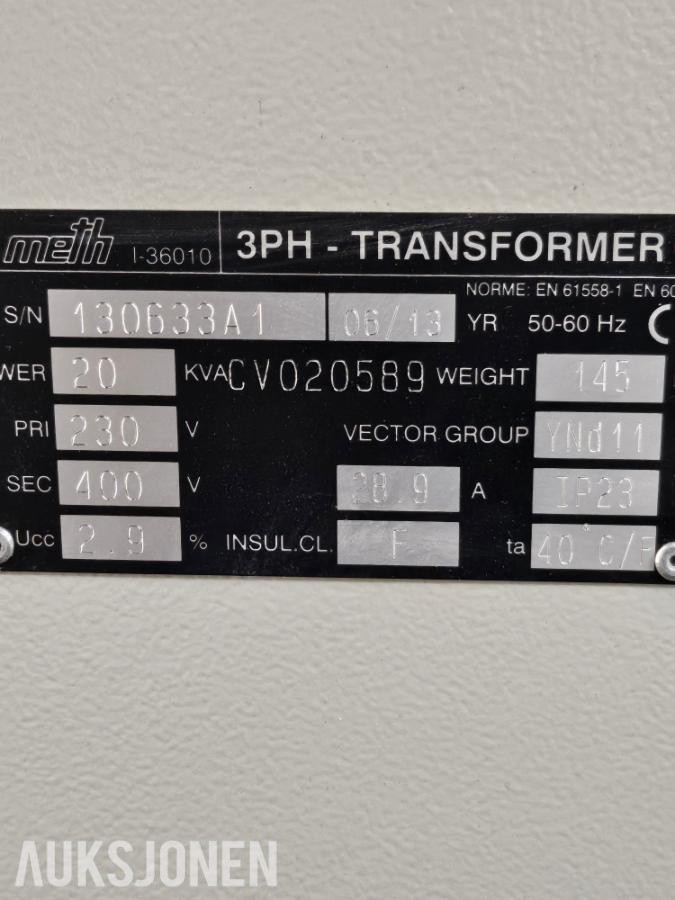 230/400 v meth 3PH-TRANSFORMER