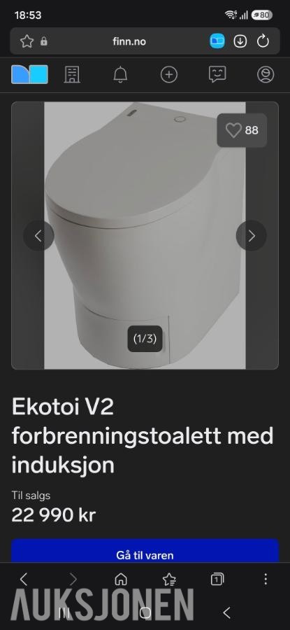 2019 Ekotoi 1200 Forbrenningstoalett V2
