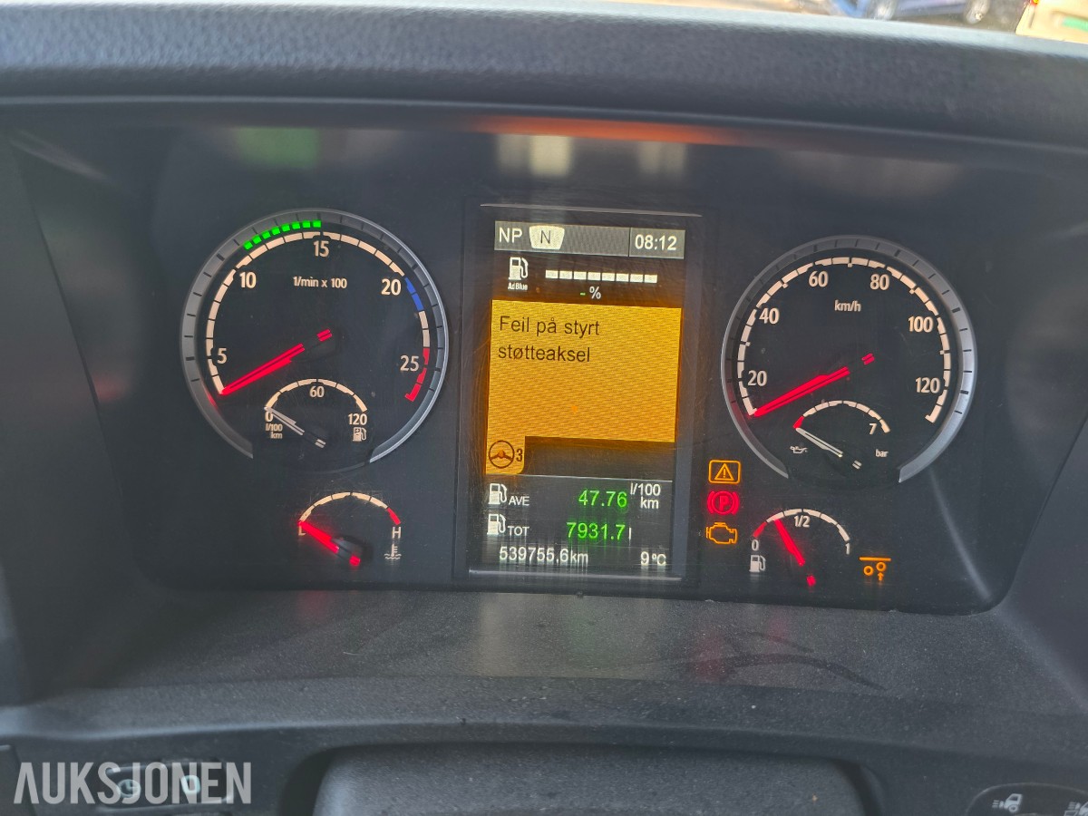 2015 Scania R580 V8 8X4 krokbil 24 T Brøyterigget-retarder