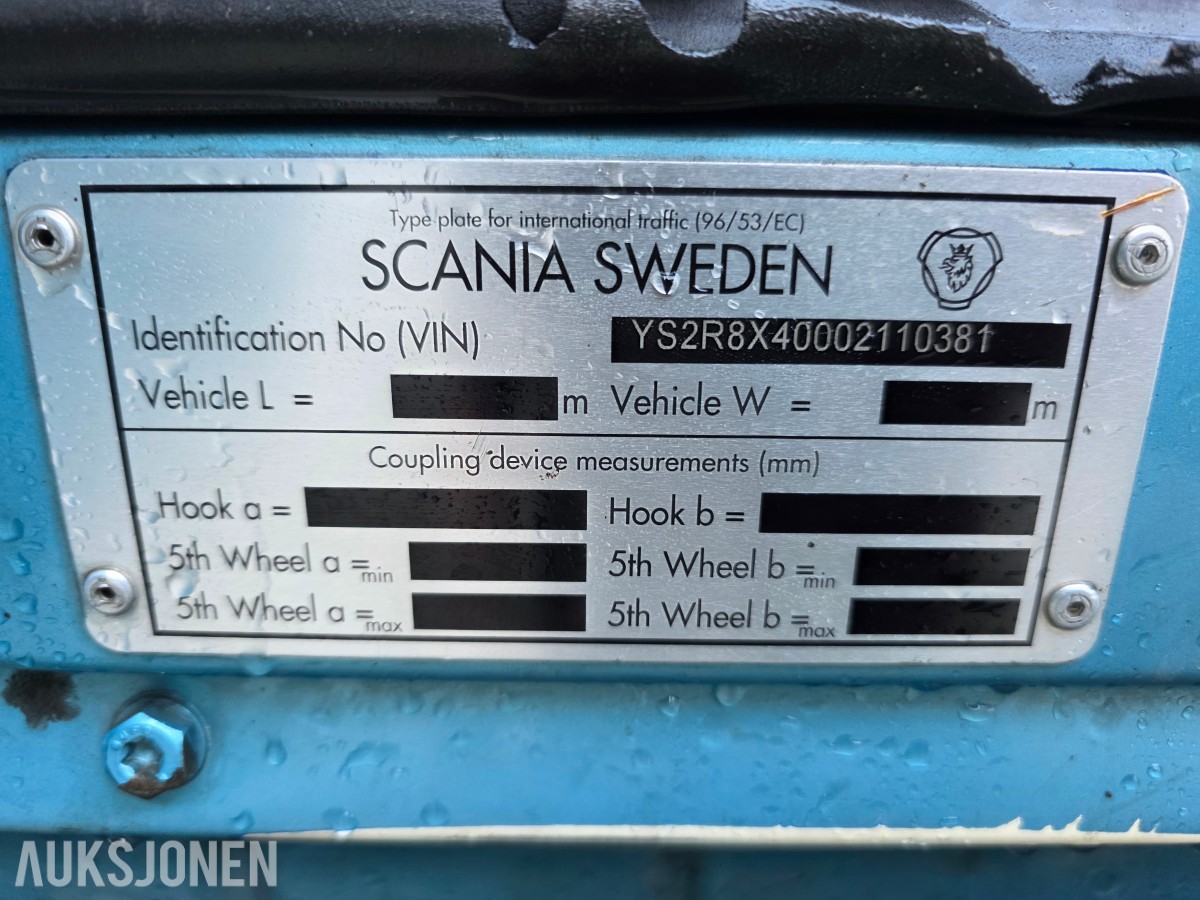 2015 Scania R580 V8 8X4 krokbil 24 T Brøyterigget-retarder