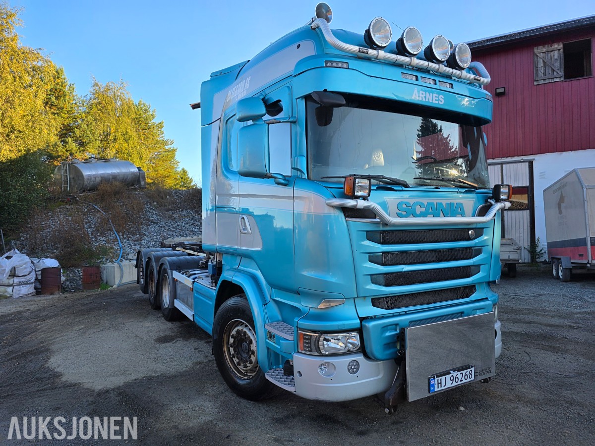 2015 Scania R580 V8 8X4 krokbil 24 T Brøyterigget-retarder