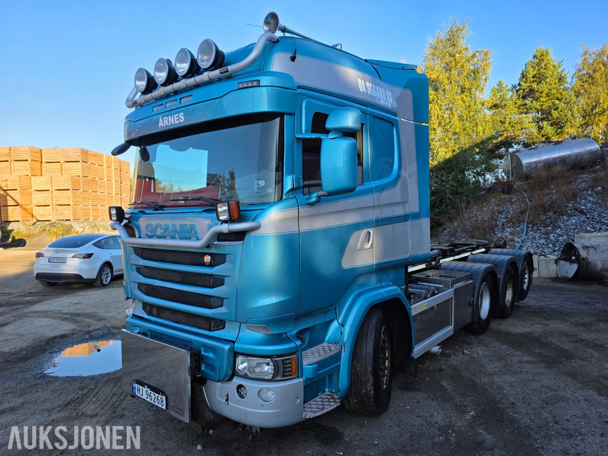 2015 Scania R580 V8 8X4 krokbil 24 T Brøyterigget-retarder