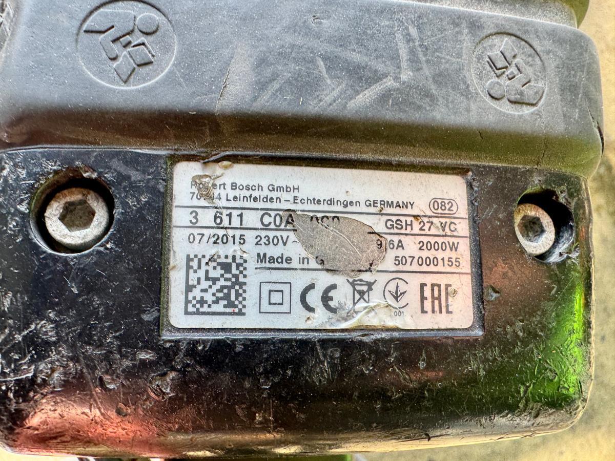 2015 Bosch GSH 27 VC meiselhammer med tralle