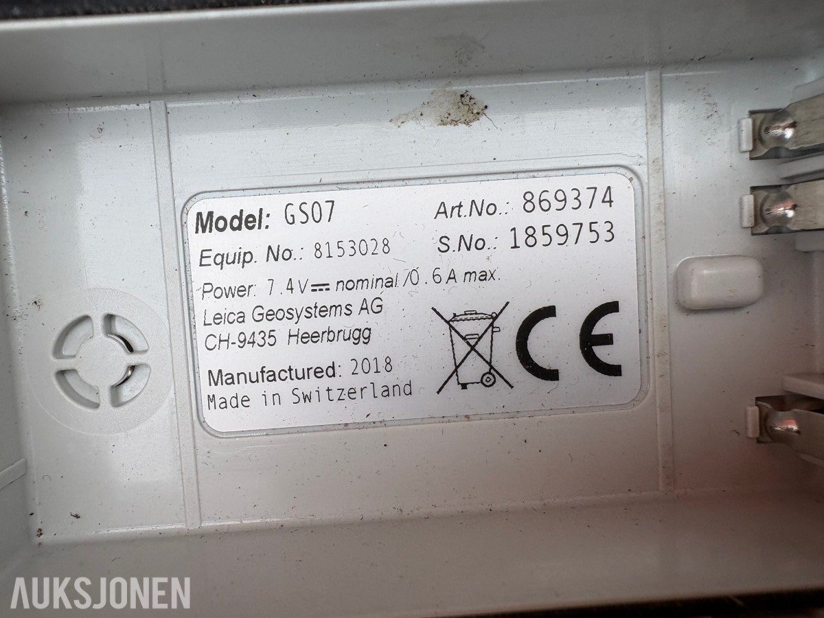 2018 Andre Leica CS20 3.75G / GS07 GPS stikningsutstyr