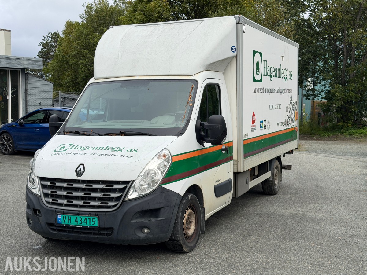 2012 RENAULT MASTER 2,3 DCI 145HK L3 KASSE BAKLØFTER