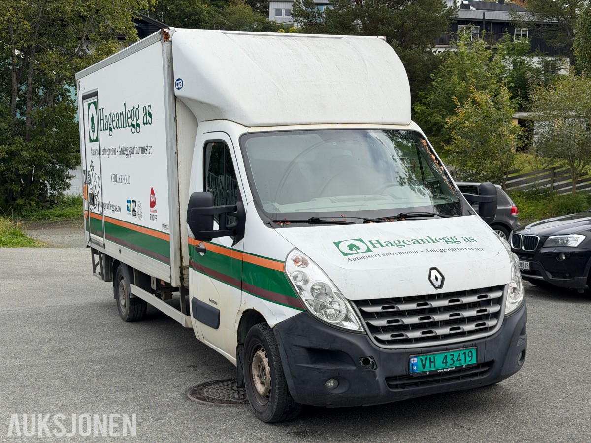 2012 RENAULT MASTER 2,3 DCI 145HK L3 KASSE BAKLØFTER