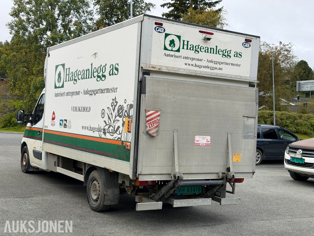 2012 RENAULT MASTER 2,3 DCI 145HK L3 KASSE BAKLØFTER