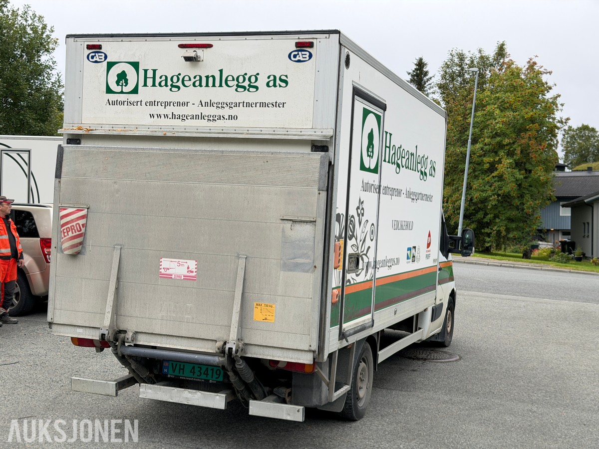 2012 RENAULT MASTER 2,3 DCI 145HK L3 KASSE BAKLØFTER