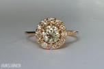 0.82CT DIAMANTRING I 14K GULL. NATURLIGE DIAMANTER! TAKSTBREV OG SERTIFIKAT!