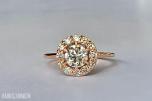 0.82CT DIAMANTRING I 14K GULL. NATURLIGE DIAMANTER! TAKSTBREV OG SERTIFIKAT!