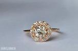 0.82CT DIAMANTRING I 14K GULL. NATURLIGE DIAMANTER! TAKSTBREV OG SERTIFIKAT!