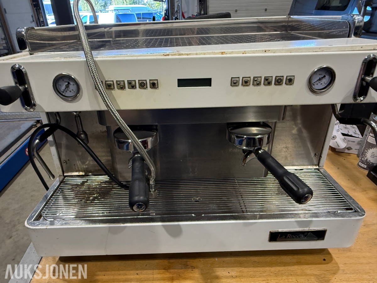 La Rocca profesjonell 2-gruppers espressomaskin / kaffemaskin