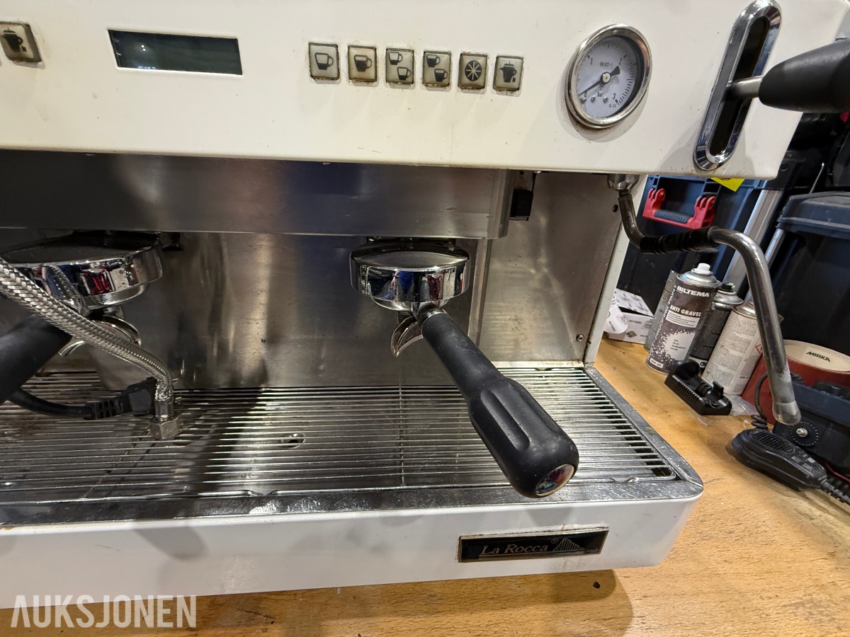 La Rocca profesjonell 2-gruppers espressomaskin / kaffemaskin