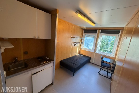 2004 20 fots Uniteam modulcontainer - Boligbrakke - Brakkerigg med dusj, kjøkken, seng og spiseplass